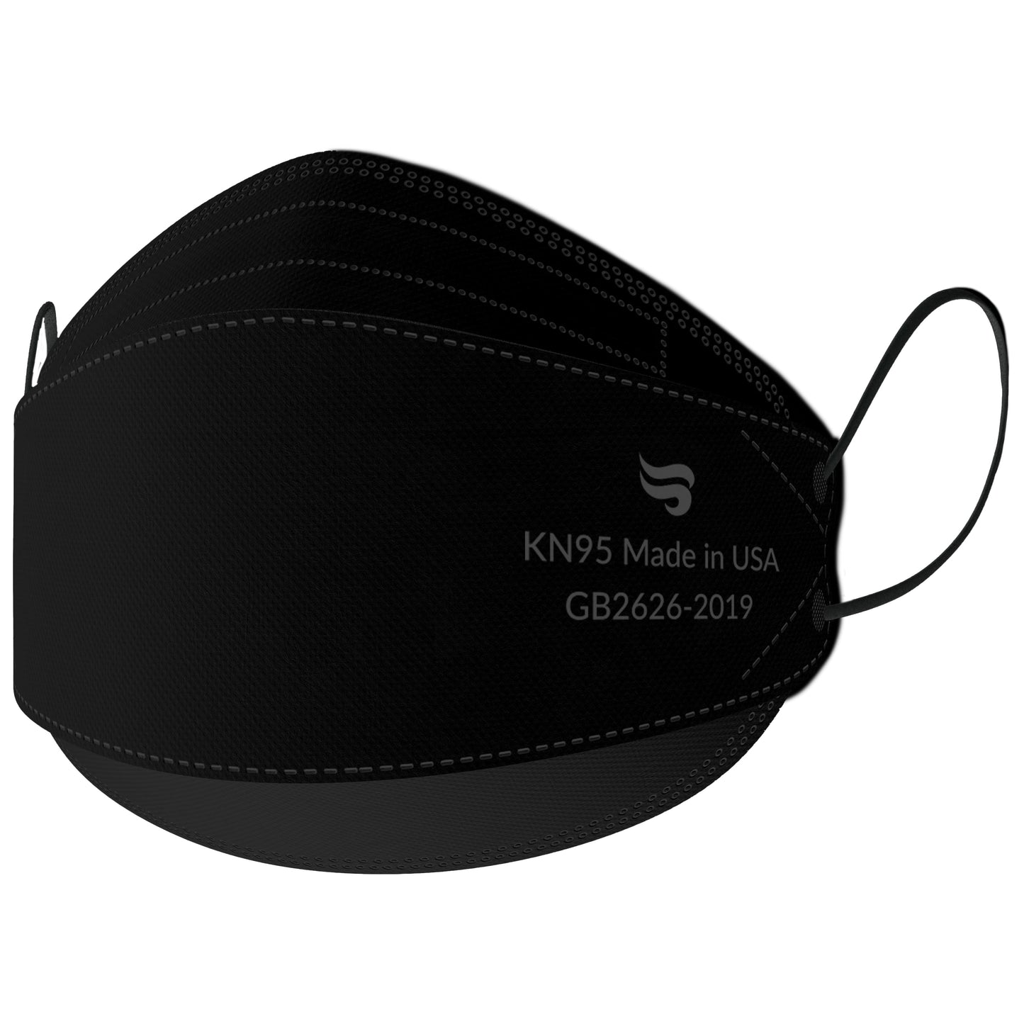 Breatheze by Sanctuary KN95 Face Masks Made in USA - 3D Style - Black 200-pack