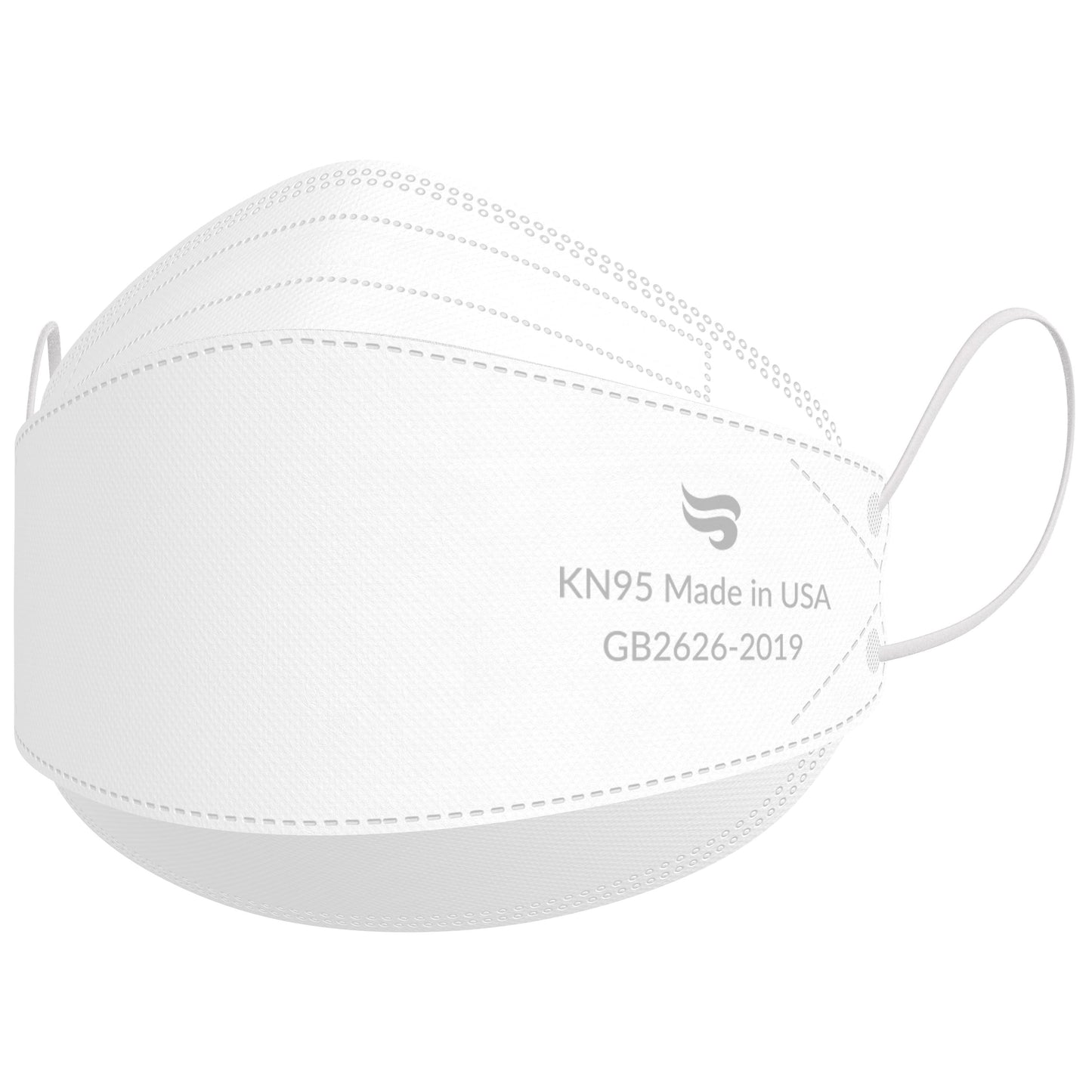 Breatheze by Sanctuary KN95 Face Masks Made in USA - 3D Style - White 1000-pack
