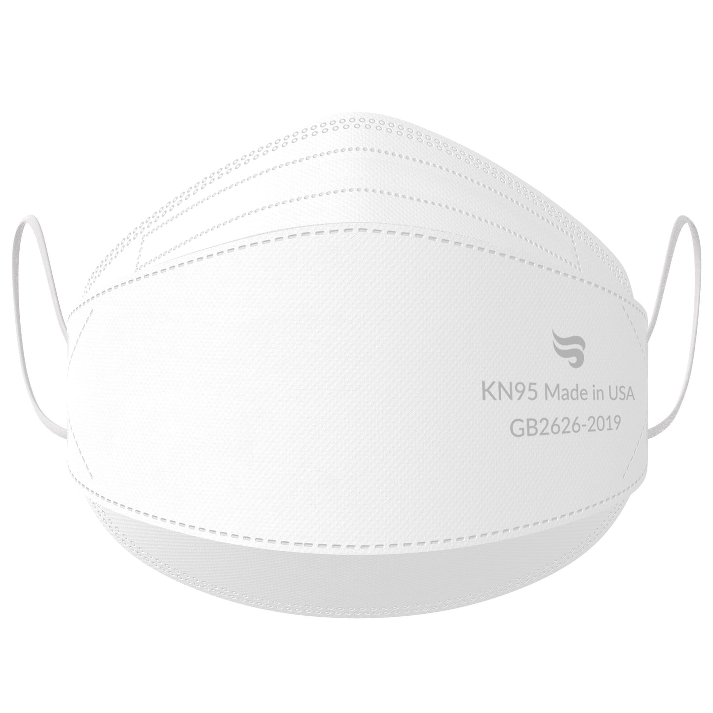 Breatheze by Sanctuary KN95 Face Masks Made in USA - 3D Style - White 200-pack